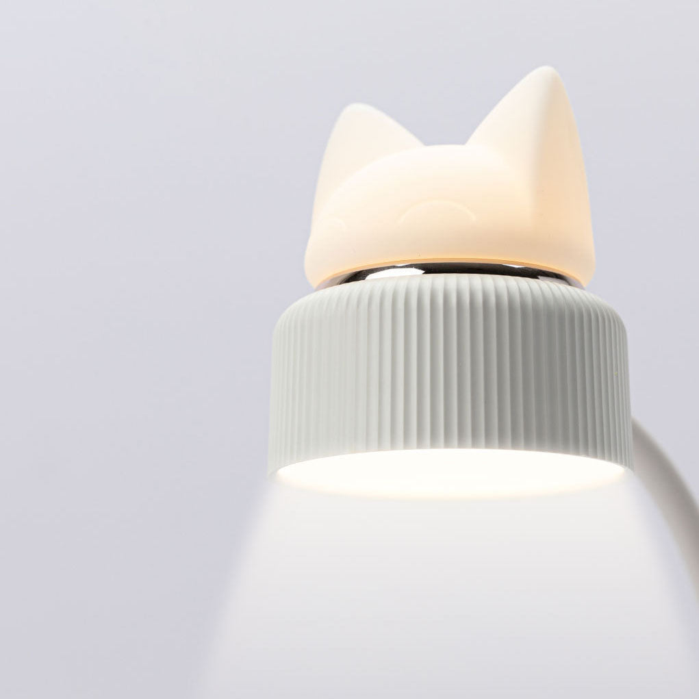 Floroux Lampe de Table LED | Design Oreilles de Chat | Amical pour les Yeux | Lampe Clip & Normale | Moderne & Créatif
