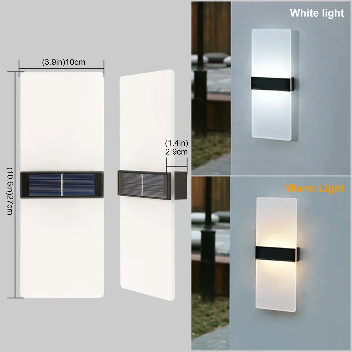 Floroux - Lampe murale extérieure LED à énergie solaire