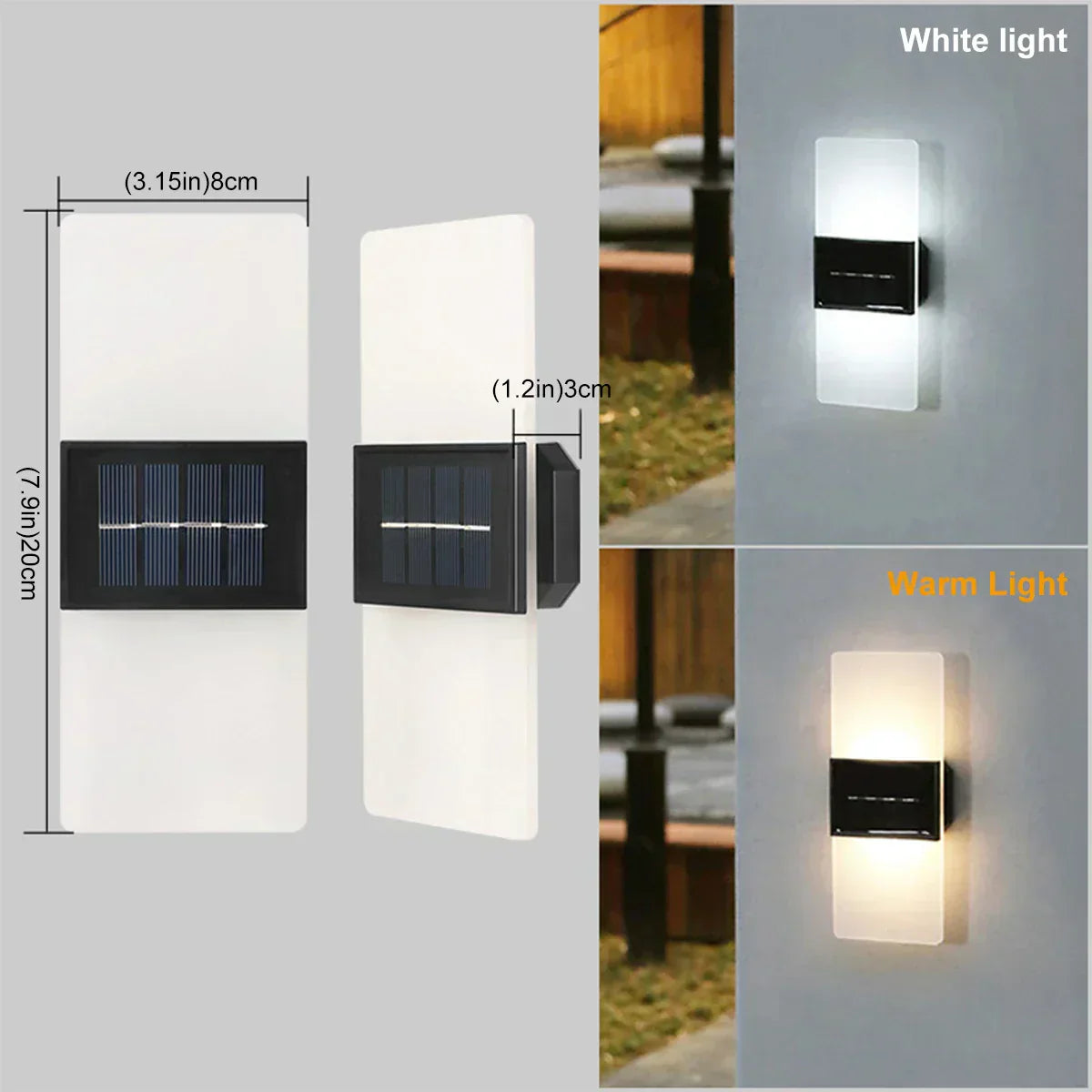 Floroux - Lampe murale extérieure LED à énergie solaire