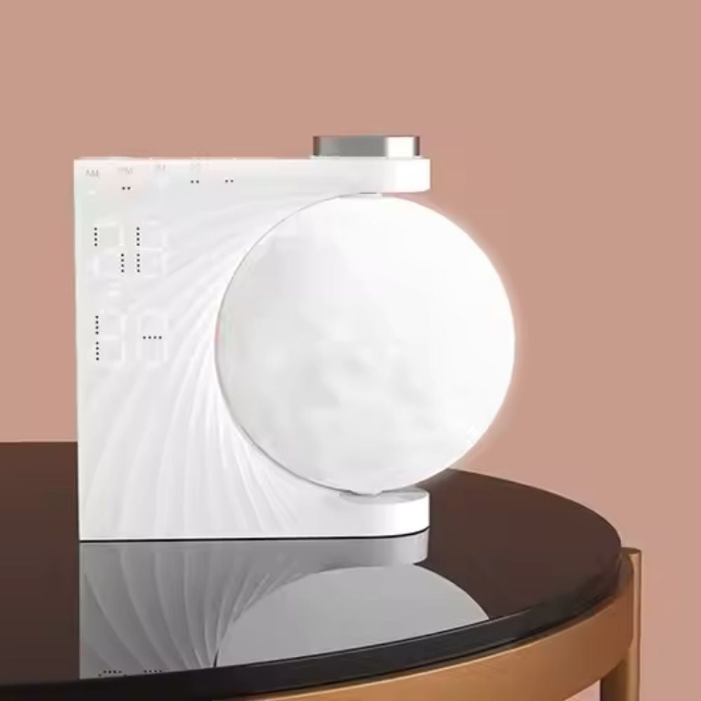 Floroux - Lampe de table Mond Horloge de table numérique pour une ambiance stylée