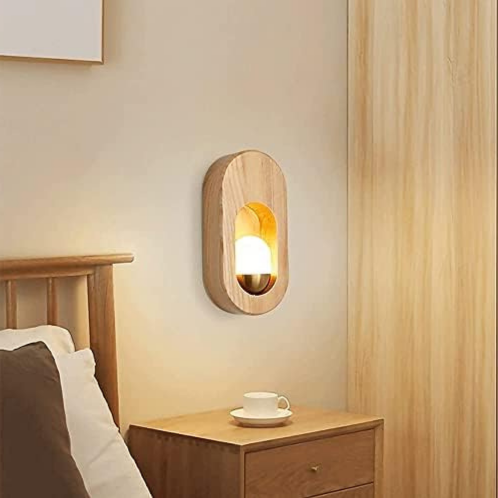Floroux - Applique LED moderne en bois massif