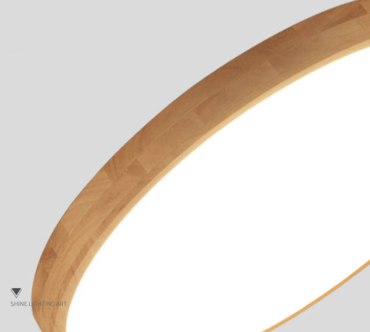 Floroux Round LED Ceiling Light | Ultra-Thin | Solid Wood | Scandinavian Design for Living Spaces