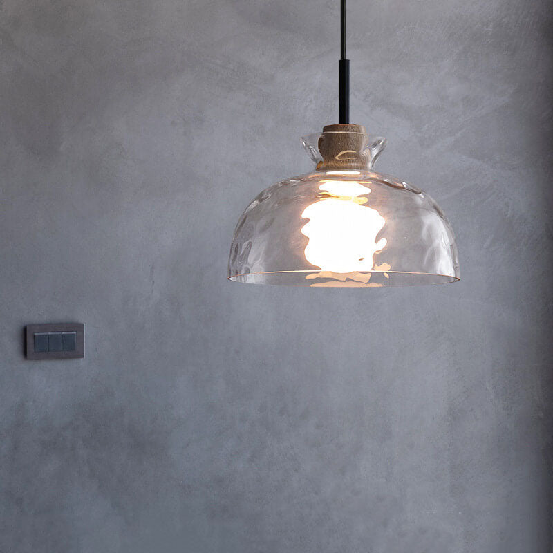 Floroux Suspension Nordique | Verre Ribé | 1-Lumière | Design Scandinave | Décoration d'intérieur