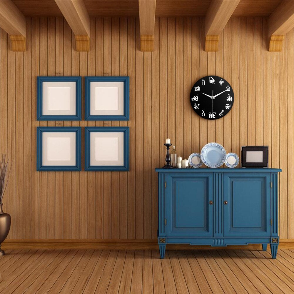 Montre murale design dentaire élégant pour un intérieur moderne