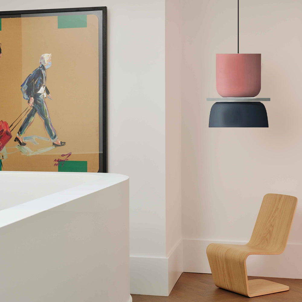 Floroux Luminaire Pendentif Scandinave à Blocs de Couleurs