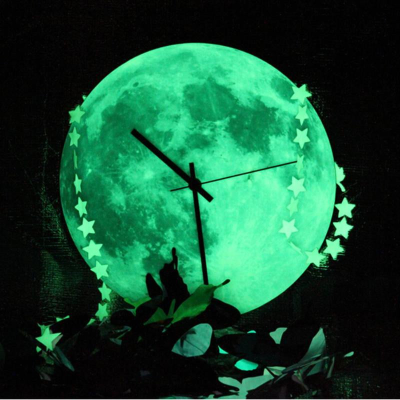 Floroux - Horloge murale Lune lumineuse