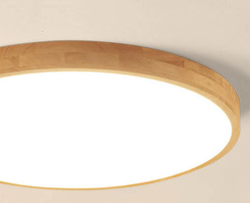 Floroux Round LED Ceiling Light | Ultra-Thin | Solid Wood | Scandinavian Design for Living Spaces