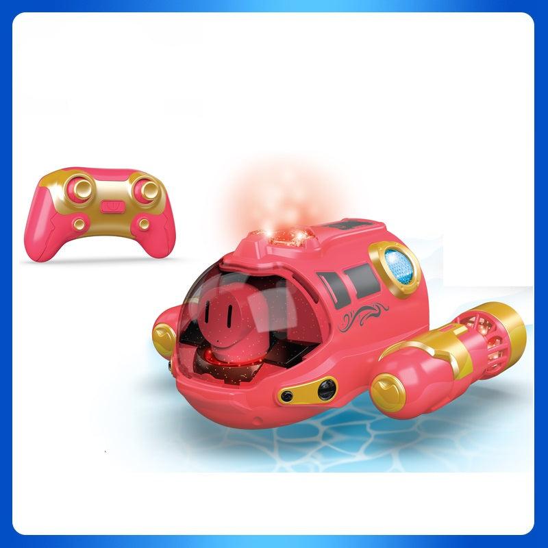 Bateau à moteur télécommandé étanche avec doubles hélices - Amusant bateau à vapeur RC pour enfants, jouet parfait pour la piscine