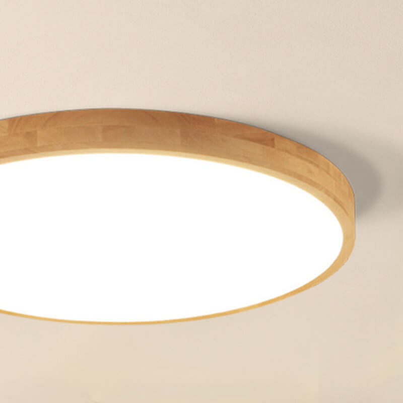 Floroux Round LED Ceiling Light | Ultra-Thin | Solid Wood | Scandinavian Design for Living Spaces