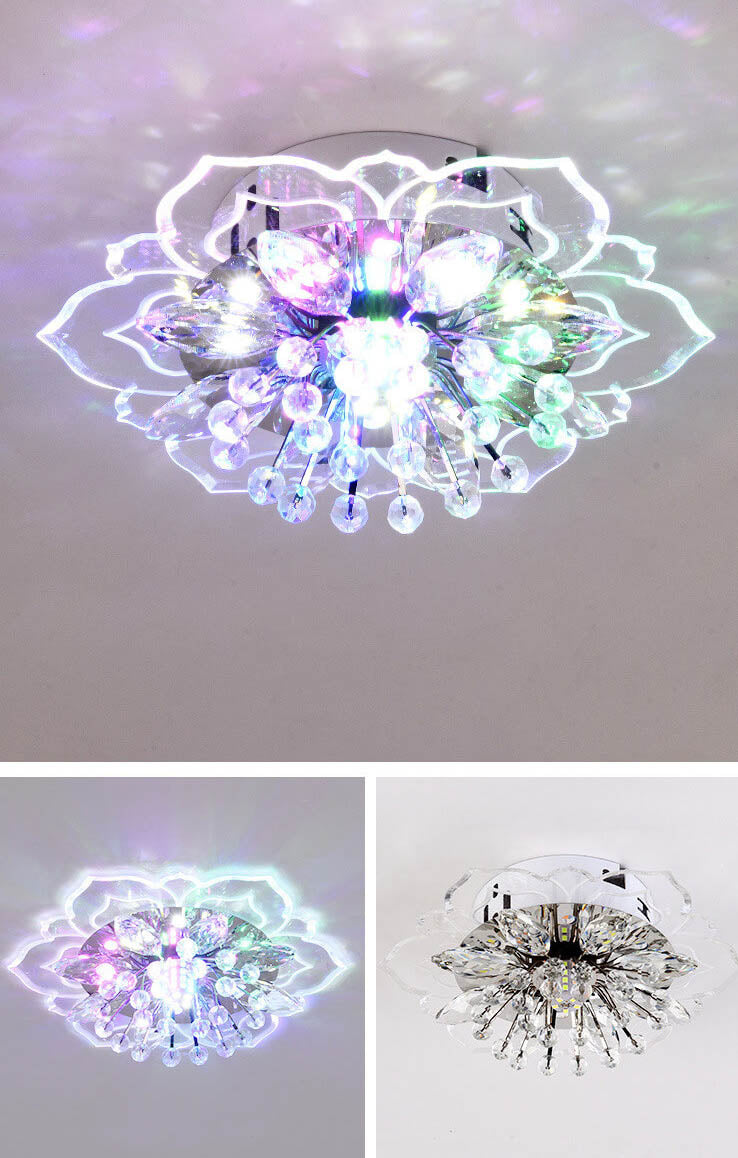 Floroux LED Crystal Ceiling Light | Flower Shape | Modern Design | Energy Saving | Decorative Lighting