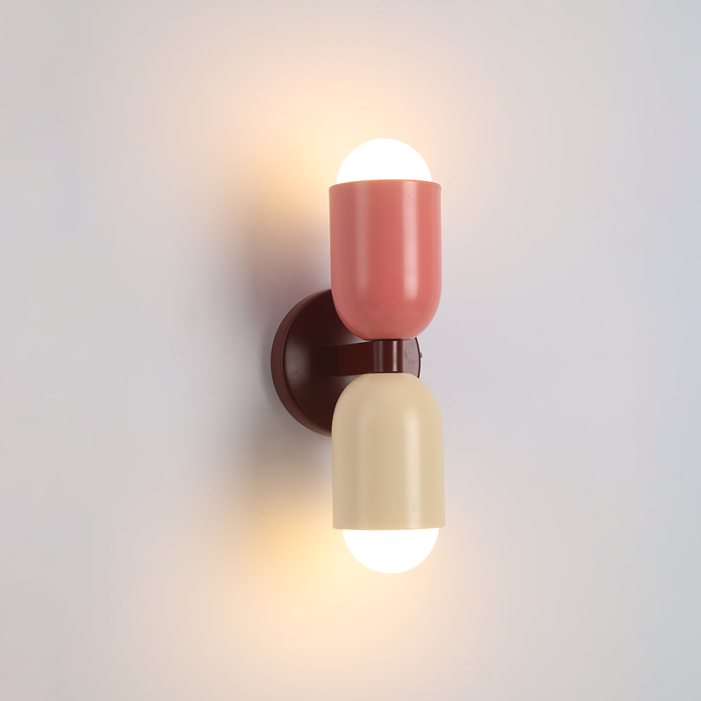 Applique Murale LED Morandi Moderne 2 Flammes Noire Intérieur/Couloir Métal