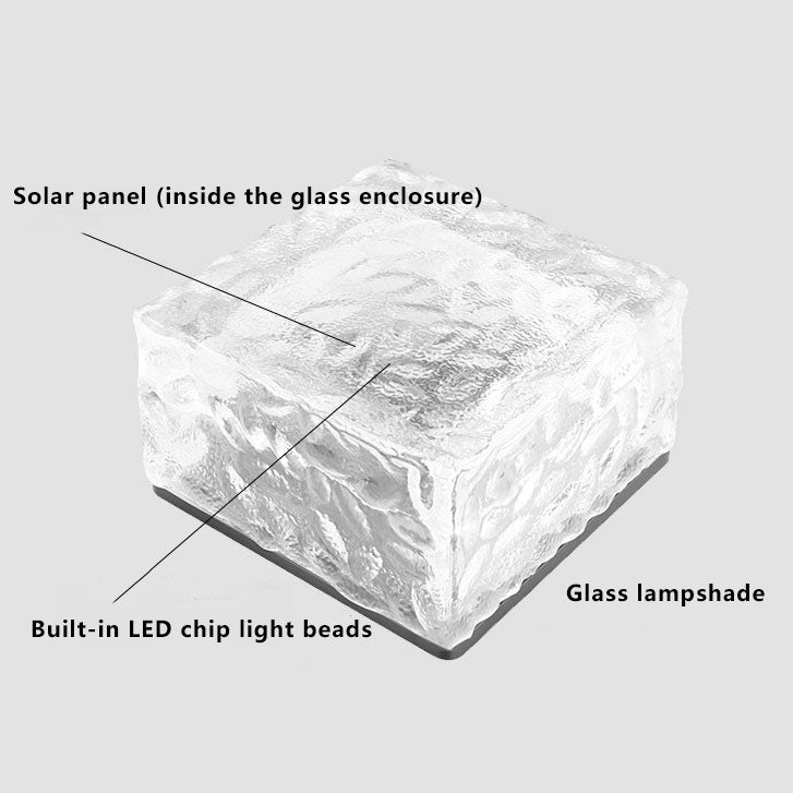 Floroux Solar LED Lumière Encastrée au Sol | Étanche | Effet Verre | Éclairage de Jardin en Plusieurs Couleurs