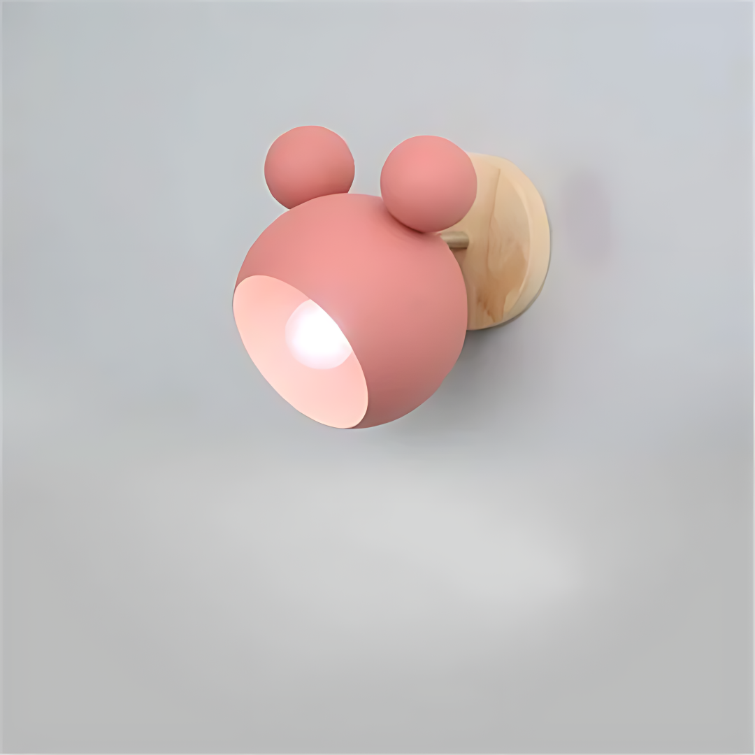 Floroux - Charmante lampe murale Mickey Mouse pour chambres d'enfants et espaces de jeux
