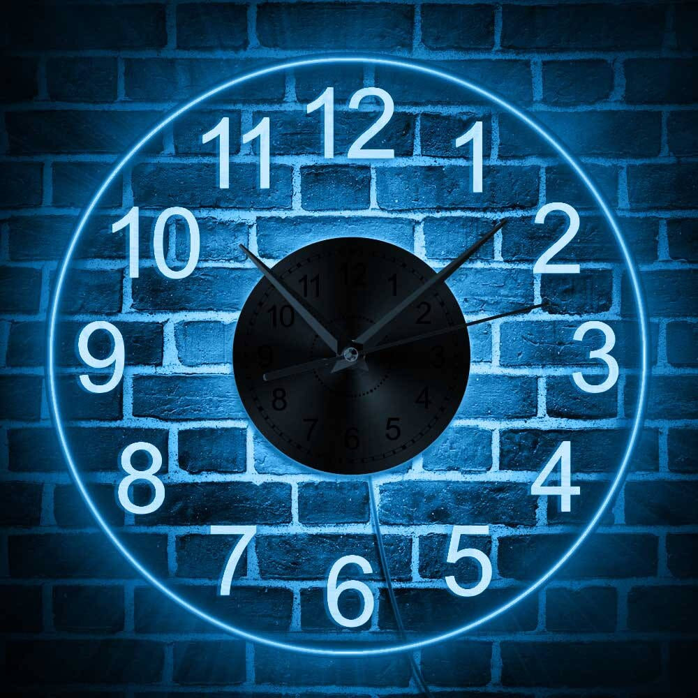 Horloge murale en acrylique Floroux IllumiClock avec éclairage innovant