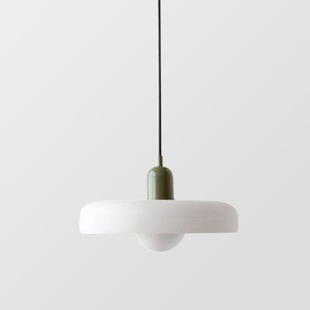 Suspension Floroux in colored glass | Elegant hanging lamp in Bauhaus style | Designer lamp for the living room and dining room
