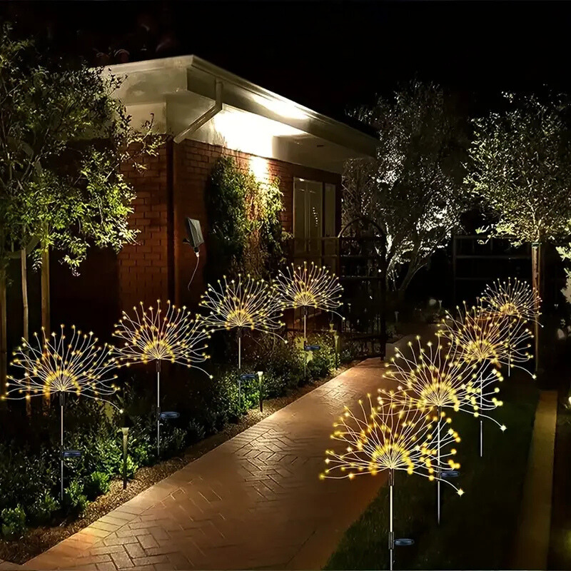 Feu d'artifice lumineux | 60 LEDs pour une décoration de jardin magique