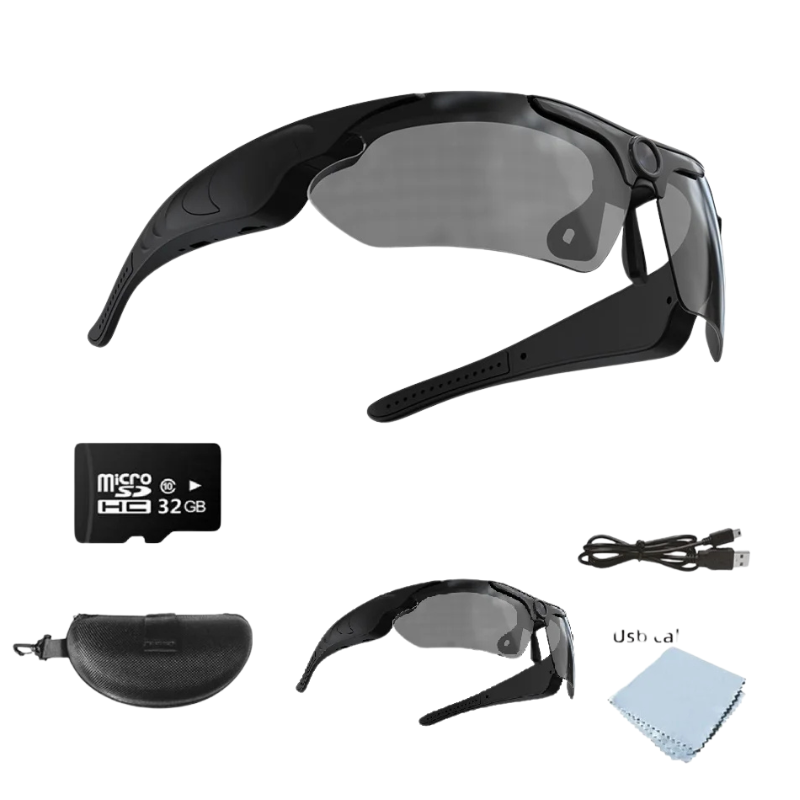 Lunettes polarisées – Caméra HD 1080P pour aventures en plein air