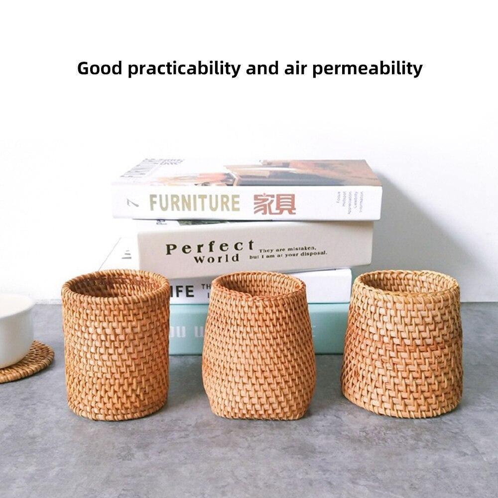 Handwoven storage basket Floroux | Rattan basket for the home | Decorative and functional storage