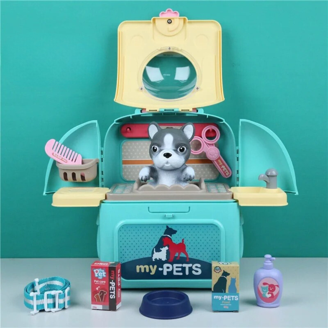Pet Paradise - Ensemble de soins pour animaux portable pour enfants