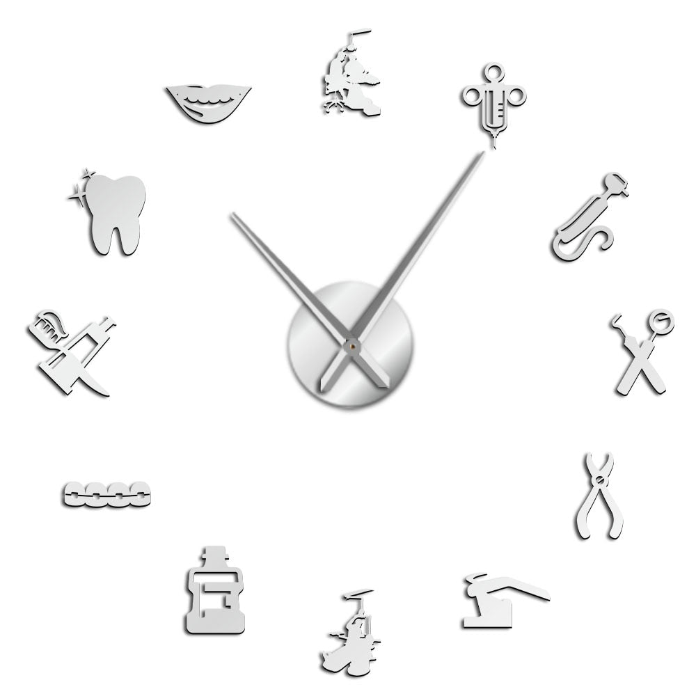 Floroux Élégance - Horloge Murale Élégante pour le Cabinet Dentaire