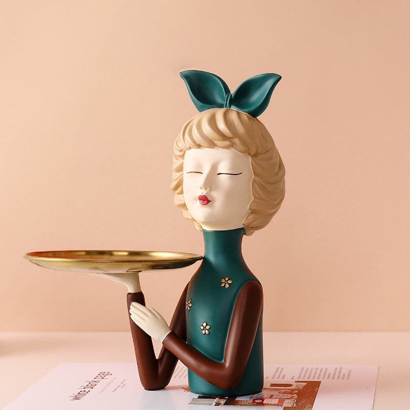 Plateau Floroux Fille Figurine Porte-clés