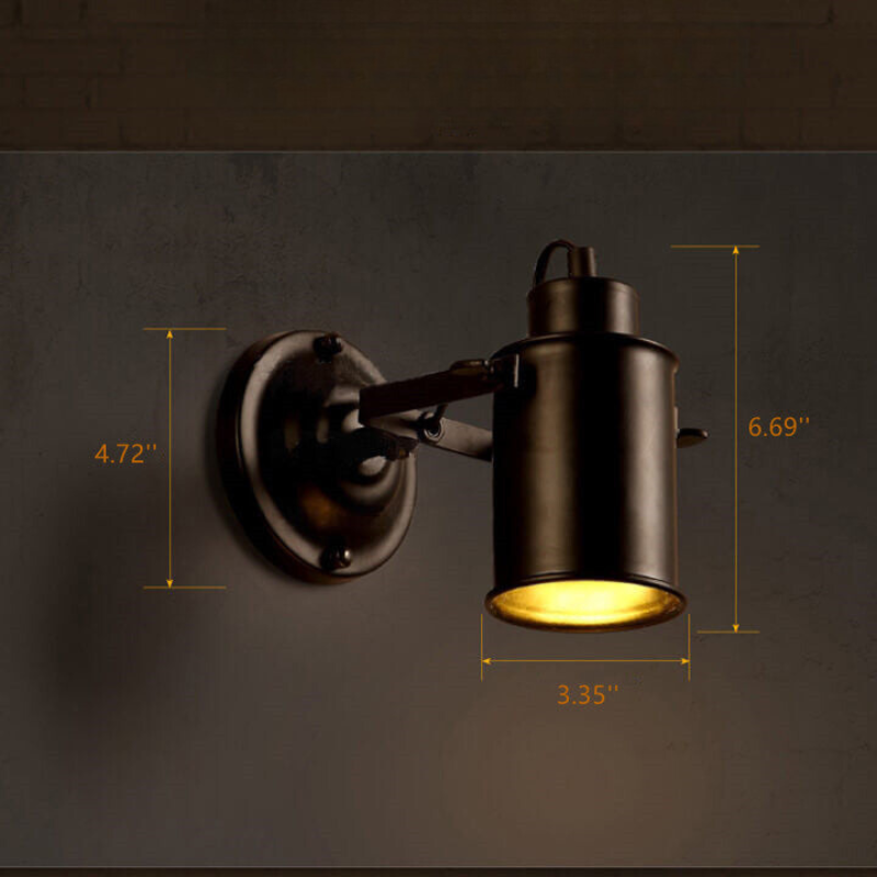 Floroux - lampe murale en fer forgé élégante avec bras réglable pour une ambiance industrielle