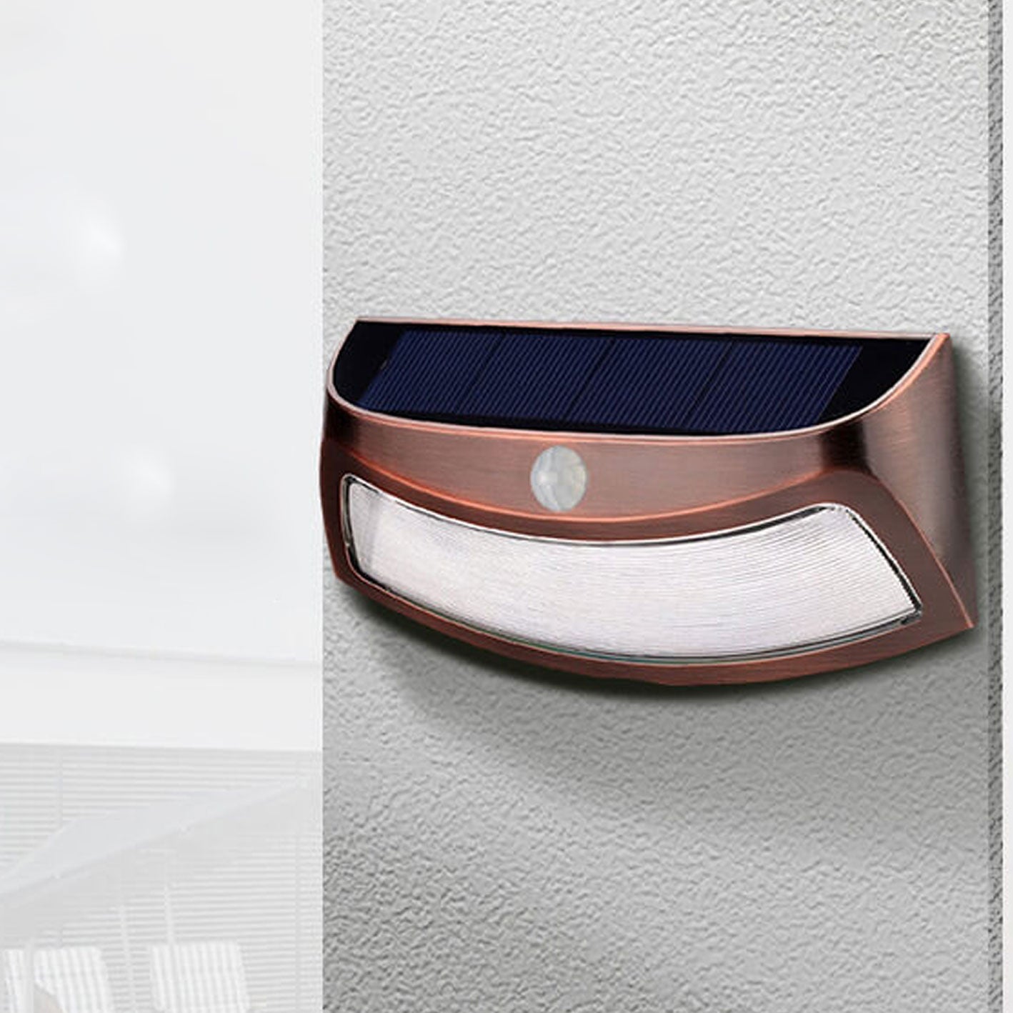 Floroux Lampe murale solaire | Design en forme de trapèze | Fonctionnement solaire | Éclairage extérieur LED