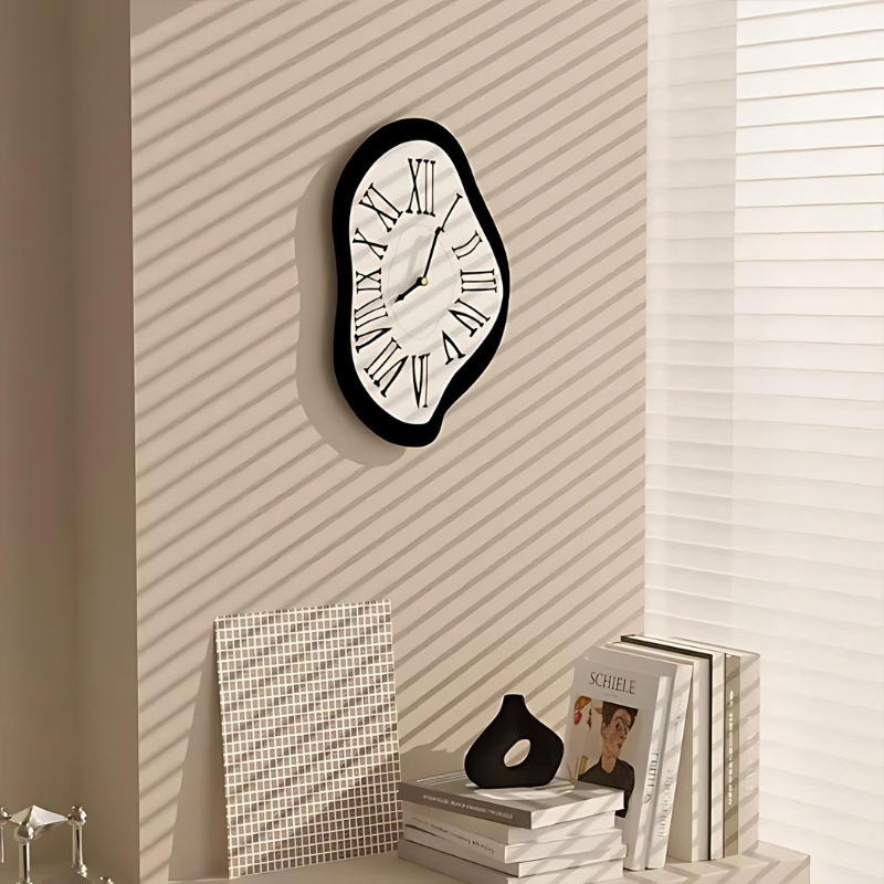 Horloge Vintage-Surréalisme Floroux - Design Artistique du Temps pour Votre Maison