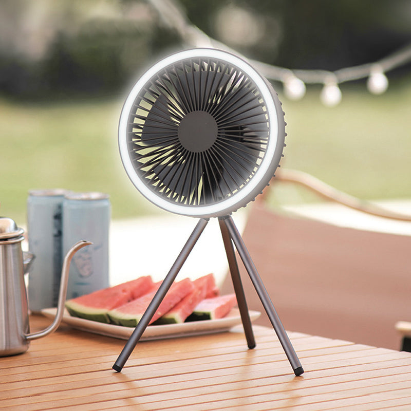 Ventilateur de camping portable avec lanterne LED