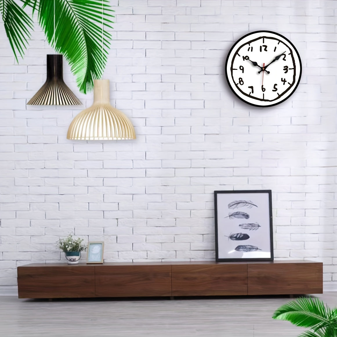 Horloge murale en bois Floroux – Style, silencieuse, parfaite pour la décoration d'intérieur