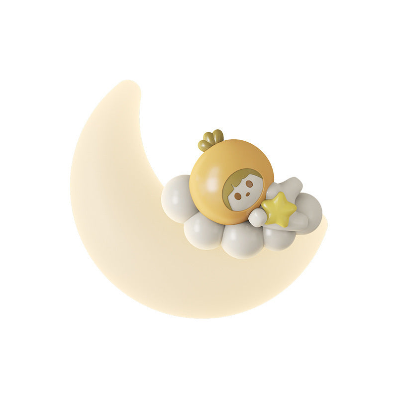 Lampe murale LED en forme de lune Cartoon crème pour la chambre d'enfant (20 cm / 7,8")