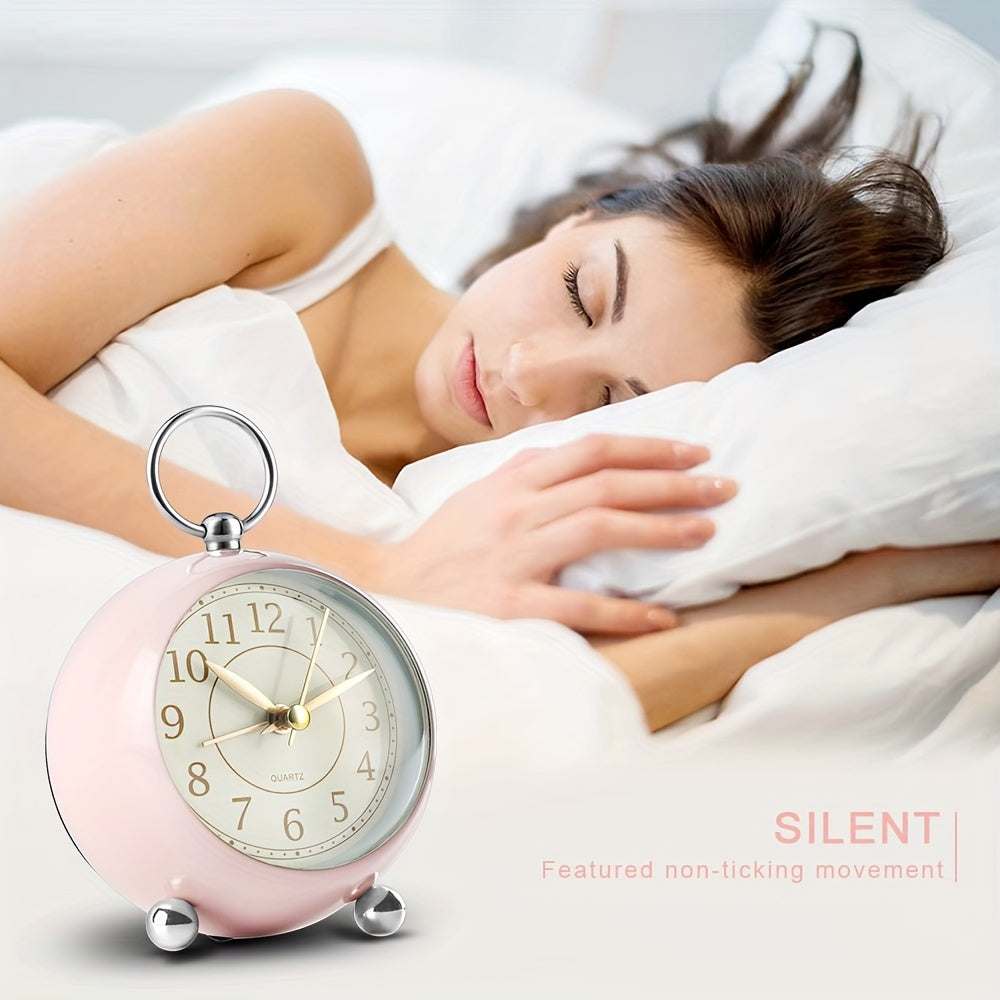 RetroTime Horloge - Réveil silencieux élégant avec éclairage nocturne