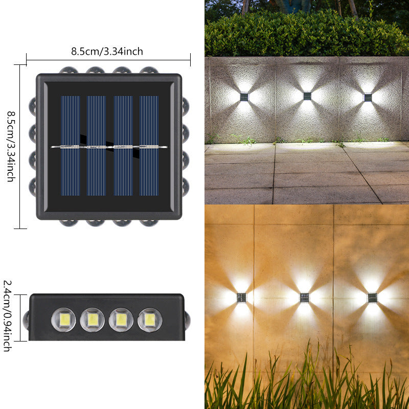 Floroux - Lampe murale solaire LED étanche pour espaces extérieurs