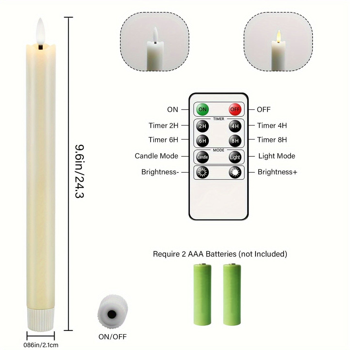 Lumilights Bougie LED sans flamme