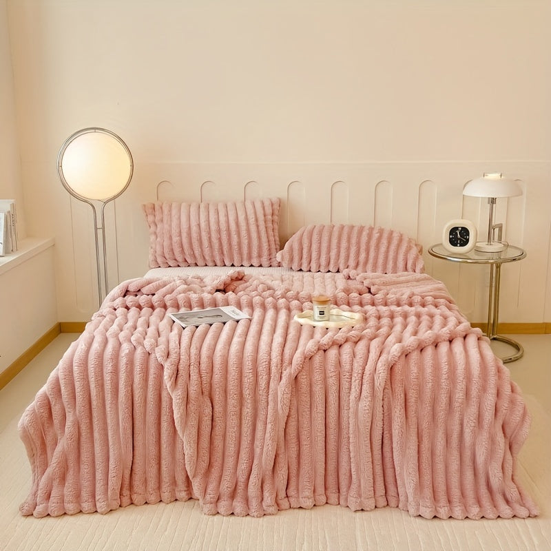 Couverture en fourrure de lapin luxueuse | Douce, chaude et polyvalente pour toutes les occasions