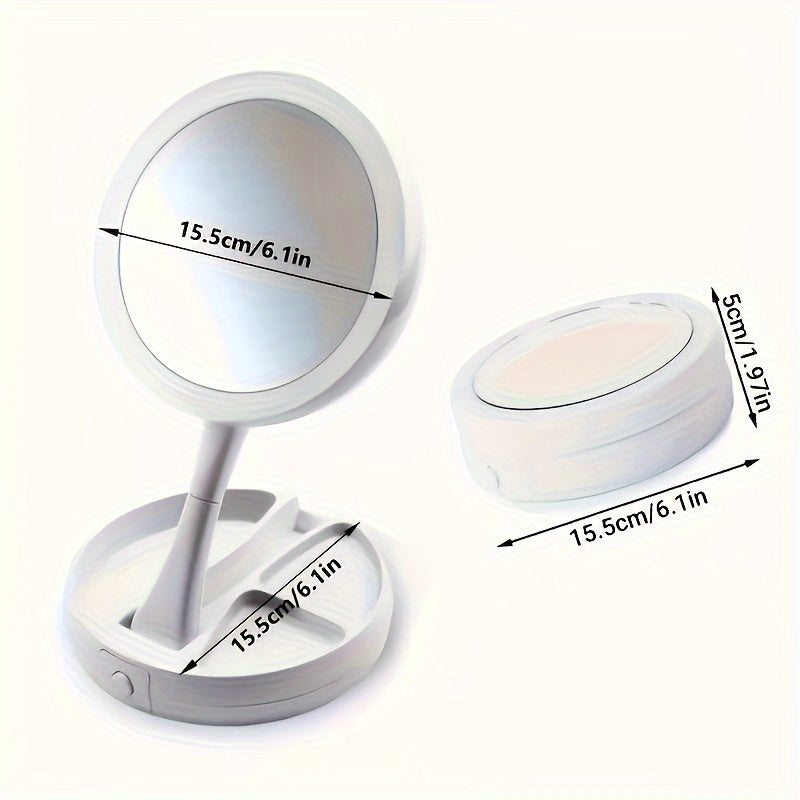GlowMirror - Miroir de Maquillage Portable avec LED