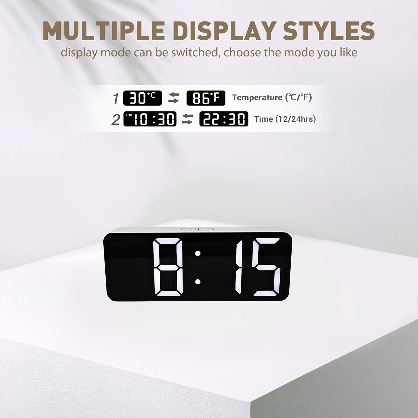 TimeGlow – Réveil LED élégant avec fonction de gradation