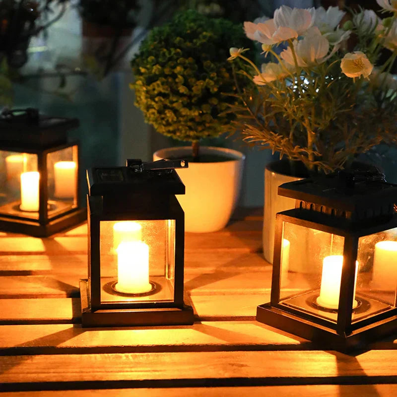 SoleilChaleur Lampe de jardin - Élégante lanterne LED solaire pour l'extérieur