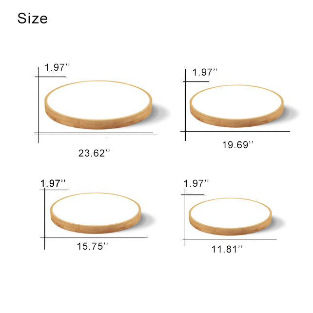 Floroux Round LED Ceiling Light | Ultra-Thin | Solid Wood | Scandinavian Design for Living Spaces