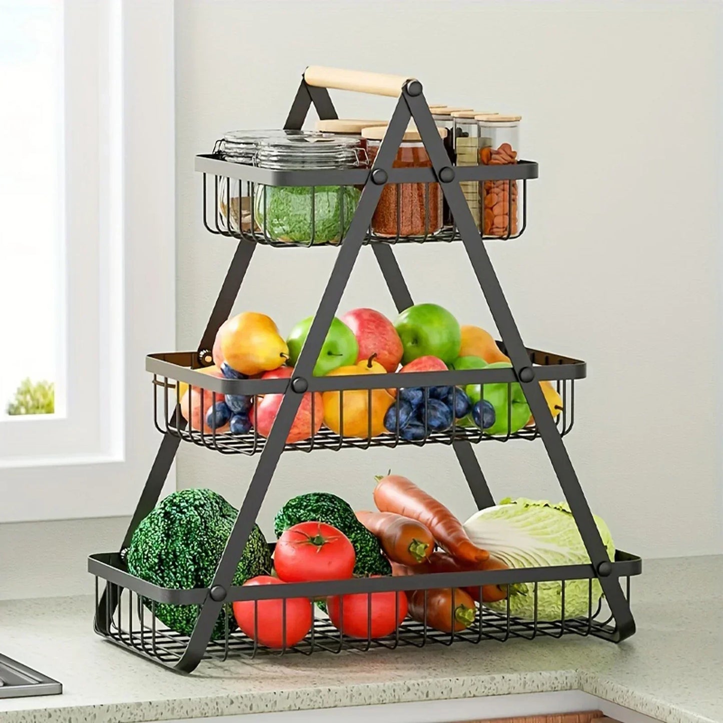 FruitCascade – panier à fruits à 3 niveaux