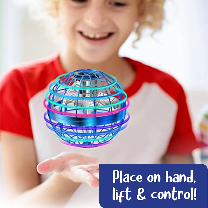 Drone magique volant LED - Balle UFO rotative à 360° pour enfants, amusante et rechargeable en toute sécurité