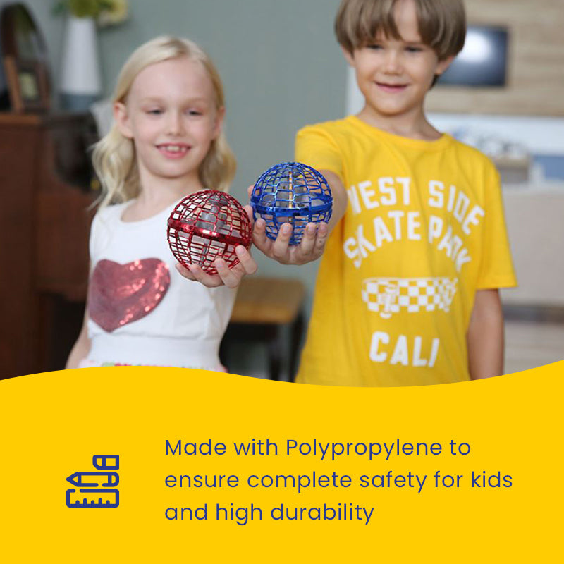 Drone magique volant LED - Balle UFO rotative à 360° pour enfants, amusante et rechargeable en toute sécurité