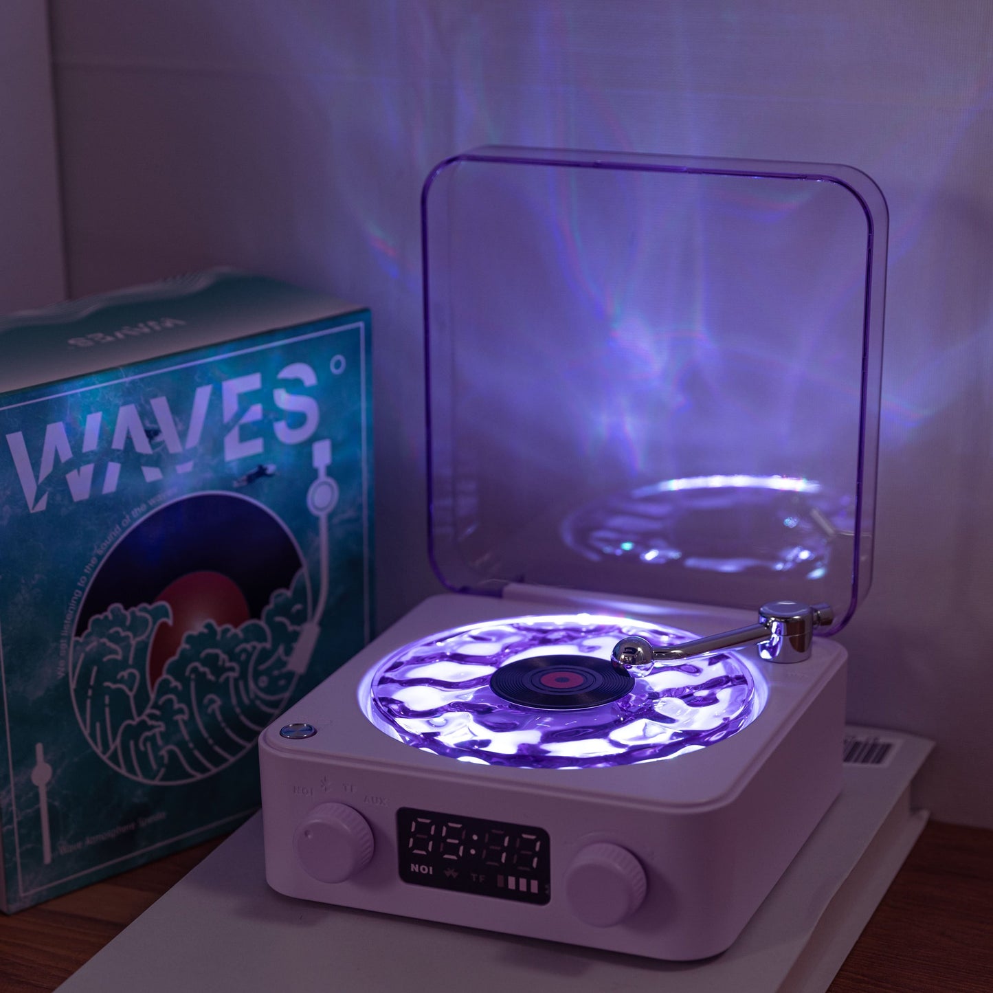Waves Retro Lecteur de Vinyle Bluetooth
