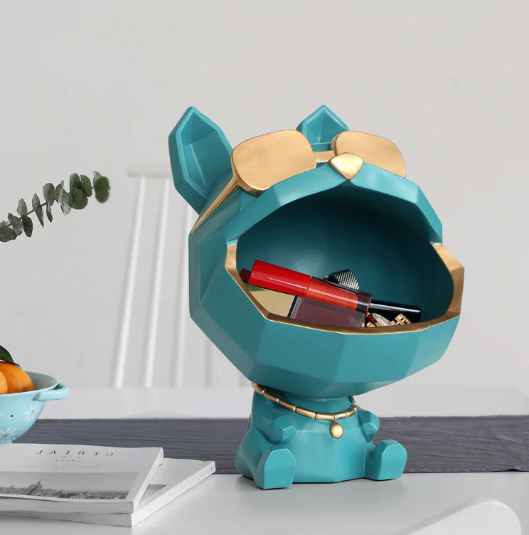 Floroux Figurine de chien Boîte de rangement multifonctionnelle
