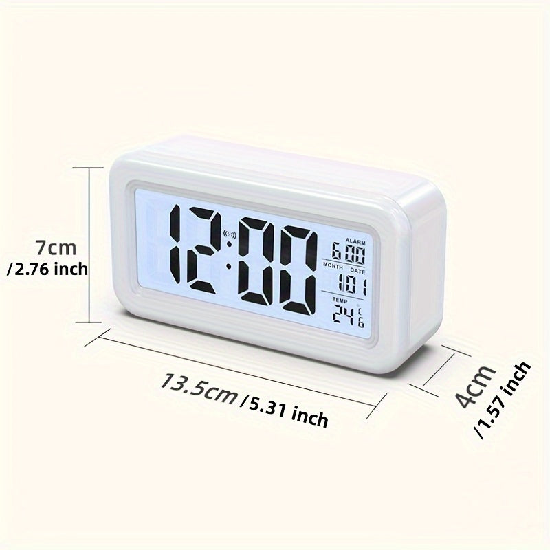 Horloge Réveil Floroux avec Écran LCD - Affichage de la Date et de la Température