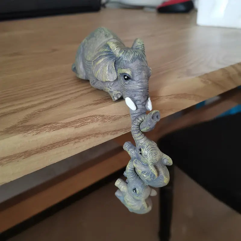 Avry - Set de Figurines Éléphants Rétro