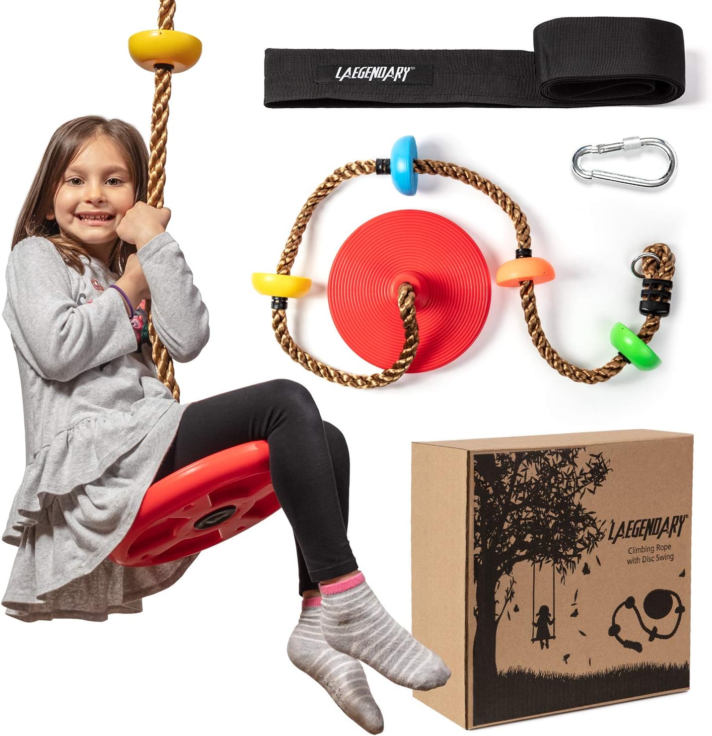 Ensemble de balançoire d'aventure - avec cordes d'escalade et plateformes pour enfants