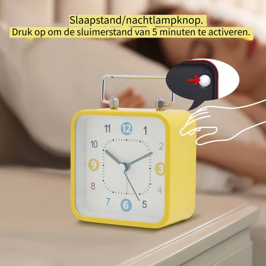 TimeCube Horloge - Horloge Carré Élégant avec Lumière de Nuit