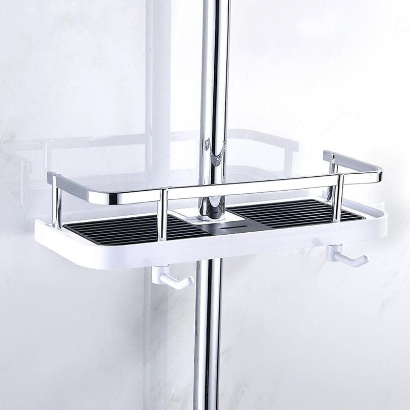 Support de rangement pour barre de douche dans la salle de bain