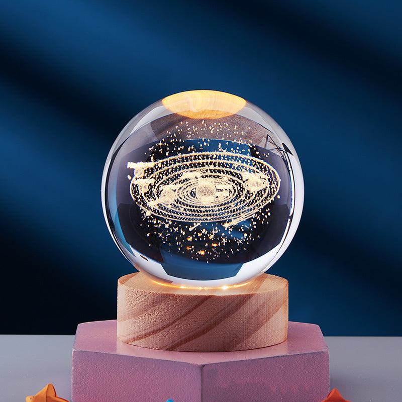 Lampe de Nuit en Cristal 3D - Lampe de Nuit en Cristal avec Effet 3D Magique
